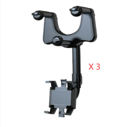 360° Swivel Rearview Mirror Phone Mount