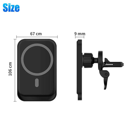 Magnetic Wireless Charger Car Mount Holder - For iPhone 12, 13, 14 Pro Max MagSafe