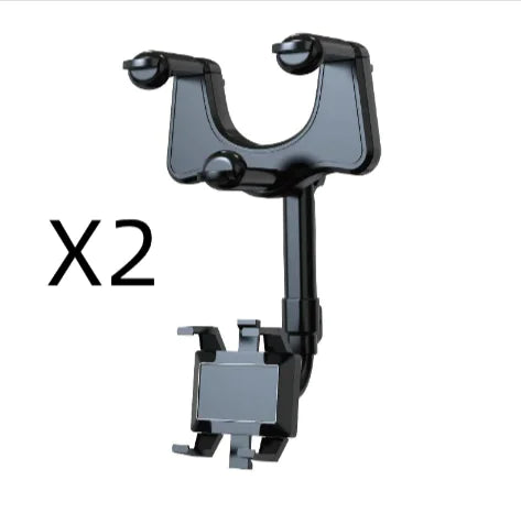 360° Swivel Rearview Mirror Phone Mount