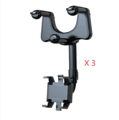 360° Swivel Rearview Mirror Phone Mount
