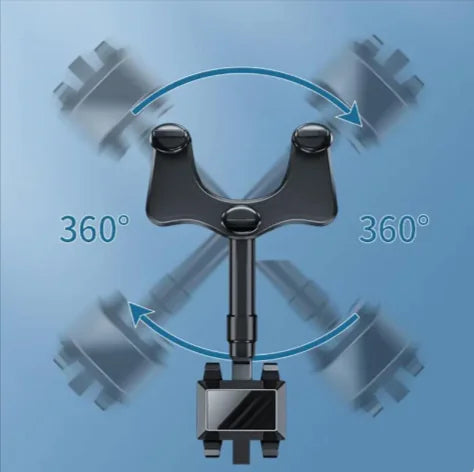 360° Swivel Rearview Mirror Phone Mount