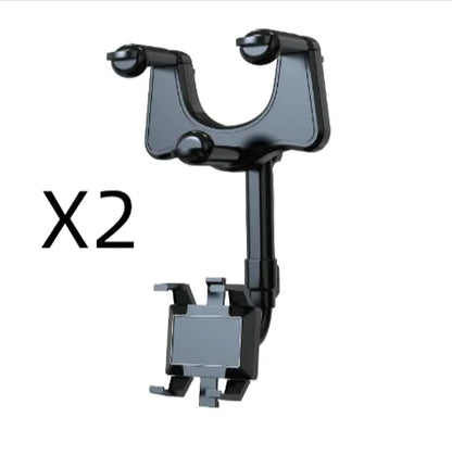 360° Swivel Rearview Mirror Phone Mount